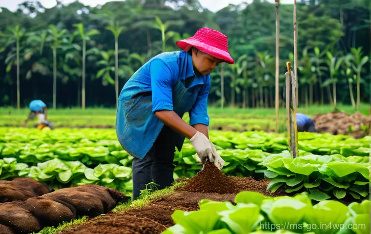 농업에서의 폐기물 제로화 전략 - **Prompt for image generation:** "A modern, high-tech Malaysian smart farm, possibly in the cool cli...
